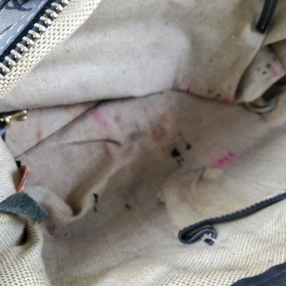 Dooney & Bourke Signature Double Pocket Satchel Handbag Purse Black - Picture 8 of 8